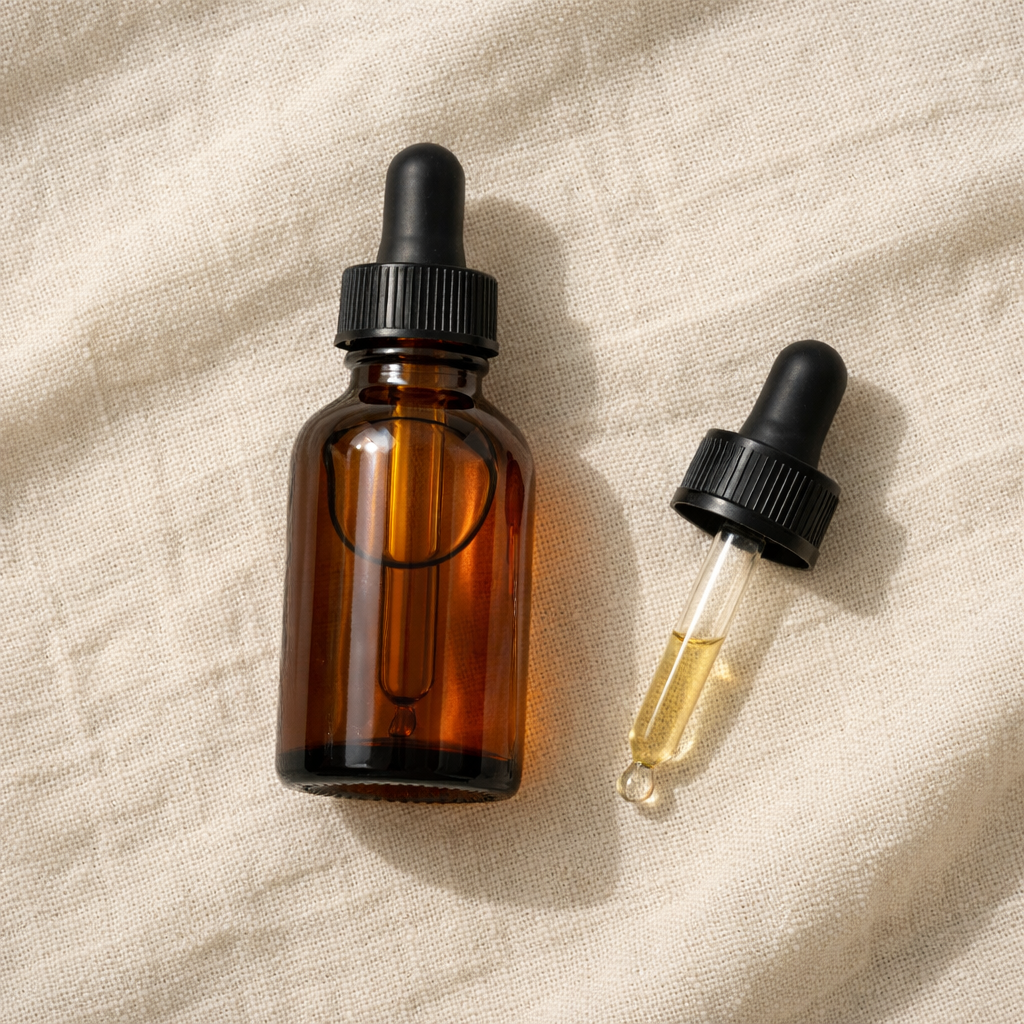 Sérum nº 2 bottle on cream linen